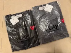 新品 ブラック / グレー ウール 100% コム・デ・ギャルソン カーディガン