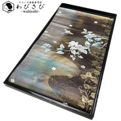 【美品】袋帯　明綴れ織　宝相華　お太鼓柄　柔らかめ 未使用品】袋帯 明綴れ織 花鳥 お太鼓柄 柔らかめ - メルカリ