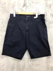 TOMMY HILFIGER トミーヒルフィガー レギュラーフィット コットン ハーフ パンツ size32/紺 ■◆ メンズ