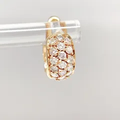 【中古】シャネル CHANEL K18YG パヴェ ダイヤモンド ピアス　片耳