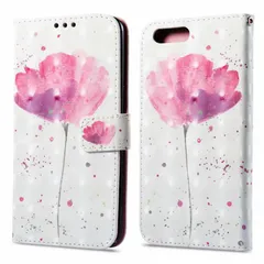 iPhone12ProMax ケース カバー 手帳型 フラワー キラキラ レトロ カード収納 カードポケット スタンド機能 ストラップ付き 輝き レインボー ピンク ホワイト 水彩 花