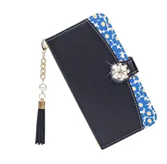 iPhone12ProMax 手帳ケース ケース カバー 保護 ストラップ付き ポケット付き カード収納 スタンド機能 レザー調 合皮 花 花柄 フラワー 北欧 ラインストーン キラキラ 可愛い ブラック