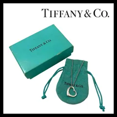 【TIFFANY&Co.】オープンハート ネックレス  ELSA PERETTI/エルサ ペレッティ SV925 SILVER/シルバー 総重量約2.7g ペンダント ティファニー (SER-6661)