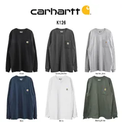 Carhartt(カーハート)Tシャツ 長袖 ロンT ポケット ポケT ワークウェア ルーズフィット オーバーサイズ シンプル ワンポイント メンズ K126