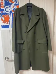 ザラ ダブル ロング コート カーキ XL