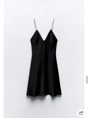 ザラ キャミソール サテン リボン レース スリップ ミニ ONE PIECE ランジェリー Look