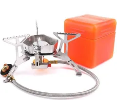 新品未使用 CB(カセットボンベ)缶対応 キャンプバーナー シングルバーナー ストーブガス キャンプストーブ 折りたたみ ポータブルキャンプ 軽量ストレージ 赤外線と直火二重火力 防風 ワンボタンイグニッション バーベキュー ピクニック 料理に適しています