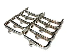 0530 がま口 口金 ハンドメイド 手芸 金属 パーツ 幅約8.5cm 10個セット シルバー 資材 手作り 材料 素材 作製 財布 印鑑ケース 小銭入れ バッグ 丸形 裁縫 ゲンコ 差し込みタイプ 専門 送料無料