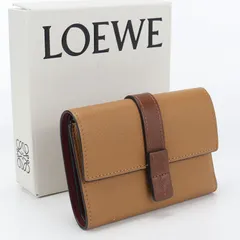 LOEWE ロエベ バーティカルウォレットスモール アナグラム 三折財布 カーフ【中古】 レディース