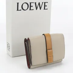 LOEWE ロエベ トライフォールドウォレット アナグラム 三折財布 カーフ【中古】 レディース