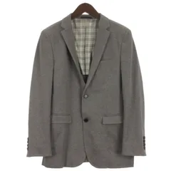 バーバリーブラックレーベル BURBERRY BLACK LABEL テーラード ジャケット シングル 裏チェック 背抜き グレー M