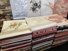 平和屋本店■名古屋帯 まとめて100点 風景 辻が花 花柄 楽器 手描き 刺繍 金銀糸 など 着用可能多数 未使用品あり 全て正絹 ppp3492