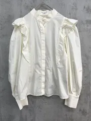 ORGANICS SNIDEL オーガニック スナイデル swfb221032 スタンドカラーフリル シャツ sizeONE/オフホワイト ■■ レディース