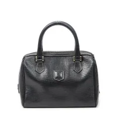 [中古] CELINE セリーヌヴィンテージ スモール ボストン黒グレインレザーAB