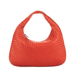 [中古] BOTTEGA VENETA ボッテガヴェネタベネタ ホーボーオレンジイントレチャートレザーA
