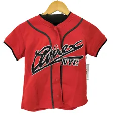 アヴィレックス AVIREX Y2K ラインストーン ミニ ベースボールシャツ レディース FREE 