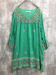 Another Edition アナザーエディション ユナイテッドアローズ 刺繍 フラワー ワンピース 緑 ■■ レディース
