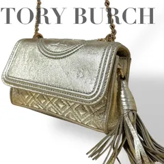 ☆★希少★Tory Burch  トリーバーチ★ショルダーバッグ　斜め掛け　タッセル　ロゴ　タグ有り　チェーンショルダー　ゴールド★♯2185