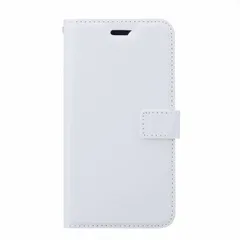 iPhone13Pro 手帳タイプ ケース カバー シンプル レザー 合皮 マグネット開閉 カード収納 スタンド ストラップホール付き ホワイト