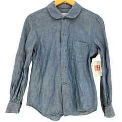 DENIM DUNGAREE フリルカラー ステンシルダンガリー シャツ - メルカリ