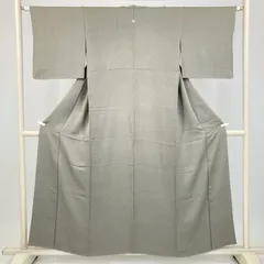 たんす屋 TANSU-YA 着物 リユース着物 色無地 柳茶 セミフォーマル 地紋織り 無地 袷 絹 未洗い 【身丈】148cm【裄丈】63cm MS7392