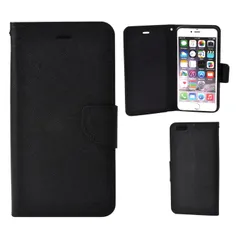 iPhone14 対応 ケース カバー 手帳タイプ レザー 合皮 スタンド機能 カード収納 ポケット シンプル 無地 マグネット開閉 おしゃれ 仕事 ビジネス ブラック