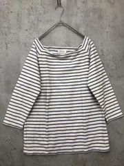 green label relaxing グリーンレーベルリラクシング ユナイテッドアローズ 七分袖 スクエアネック カットソー ボーダー ■■レディース