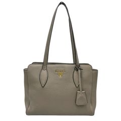 プラダ PRADA トートバッグ 1BG112 レザー グレージュ レディース