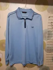 アウディ ゴルフ メンズ ハーフジップ ポロ 長袖 Tシャツ