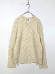 green label relaxing グリーンレーベルリラクシング ユナイテッドアローズ HAMILTON ARAN C/N 5G ニット セーター size38/アイボリー ◇■レディース
