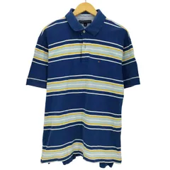 トミーヒルフィガー TOMMY HILFIGER 90s マルチボーダー ポロシャツ メンズ import：XL 