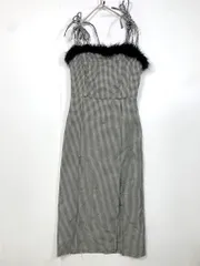 apres jour アプレジュール AJ970677BW ふわふわスリットナローキャミ ワンピース sizeF/黒  ■■レディース