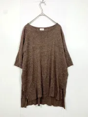 URBAN RESEARCH DOORS アーバンリサーチドアーズ DR35-22E115 リネンボートネック ニット セーター sizeM/茶 ■■レディース