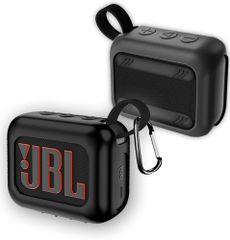 JBL GO4 用 ケース YAJOJO ポータブルスピーカー シリコンケース シリコン保護ケース 落下防止 耐衝撃 防塵 キズ防止 指紋防止 JBL Go4 対応 (ブラック