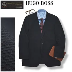 ヒューゴボス HUGO BOSS デルフィノ FRATELLI TALLIA DI DELFINO TRAVEL ネイビーソリッド シングル 2B テーラードジャケット ブレザー 春夏 42R メンズのサムネイル