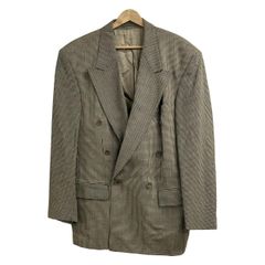 HUGOBOSS(ヒューゴボス) ジャケット メンズ美品  - 黒×アイボリー 長袖/ダブル/春/秋