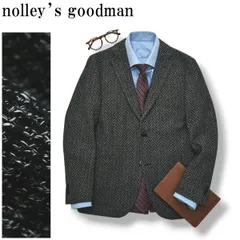 【美品】 ノーリーズ グッドマン nolley’s goodman シングル 2B テーラードジャケット アンコンジャケット 通年 44 ブラックメランジ メンズのサムネイル