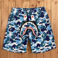 正規品A BATHING APE Camo beach shorts blue - メルカリ