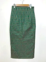 SENSE OF PLACE センスオブプレイス アーバンリサーチ AA07-25A103 ジャガードペンシル スカート sizeF/緑 ■■レディース