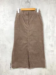 NATURAL BEAUTY BASIC ナチュラルビューティーベーシック 017-0220573 コーデュロイ ストレッチ ロング スカート sizeXS/茶 ■■レディース