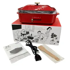 186000 通電確認のみ BRUNO ブルーノ コンパクトホットプレート BOE021  レッド