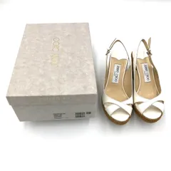 【新品未使用箱付き】ジミーチュウ ウェッジ サンダル DEEDEE 白 34.5 22cm