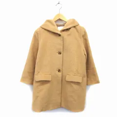 スローブ イエナ SLOBE IENA  コート アウター ミドル フード 起毛 無地 M ライトブラウン /NT22