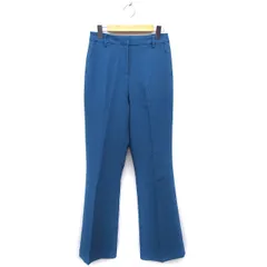 フーズフーギャラリー WHO'S WHO gallery パンツ スラックス ストレート ジップフライ シンプル F 青 ブルー /NT10