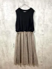 B.C STOCK ベーセーストック SIMPLICITE カットソー ドッキング ワンピース 黒 ■■レディース