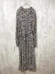 OUTDOOR PRODUCTS アウトドアプロダクツ 25-040-074-3100-1-0 25SS フラワープリント 開襟 長袖 シャツ ワンピース sizeF/マルチカラー ■■レディース