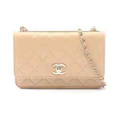 シャネル CHANEL ショルダーバッグ トレンディCC マトラッセ ベージュ ラムスキン（羊革） トレンディCC マトラッセ チェーンウォレット レディース Used Aのサムネイル