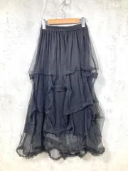 CIAOPANIC チャオパニック 定価6930円 タックラメチュールボリューム スカート sizeONE/黒 ■■レディース