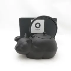 未使用 OIGEN 及源鋳造 南部鉄器 クロネコ 急須 鋳鉄 茶こし付 0.8L 鉄瓶 ポット SC9665A1 