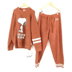 未使用 gelato pique ジェラートピケ スヌーピー ルームウェア M セット ボア レディース AD1396A39 